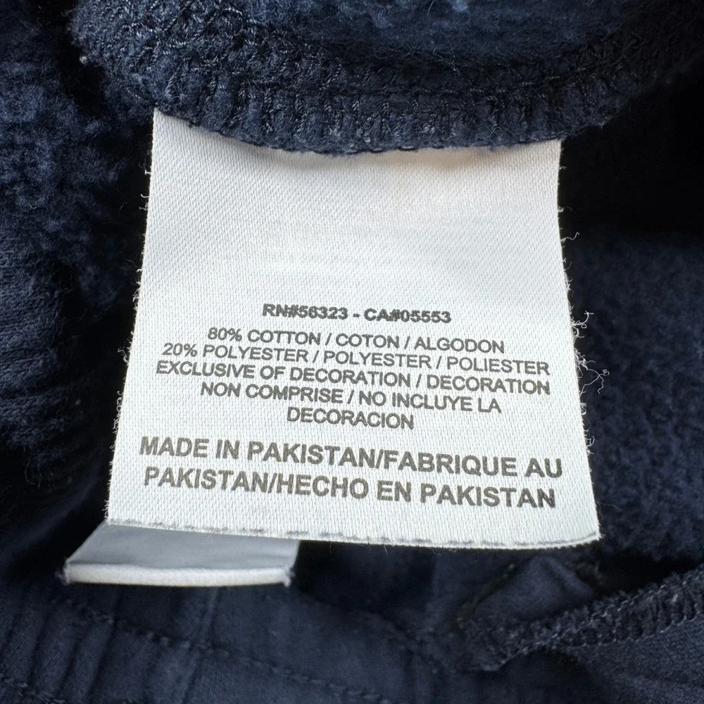 Nike Mens Sweatpants Cargo Fleece Navy Blue Large Swoosh Logo Relaxed Fit Sporty